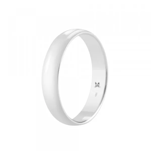 Alianza Oro Blanco 4mm Personalizable*Eguzkilore Best