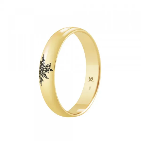 Alianza Oro 4mm y 1 Personalizable*Eguzkilore Discount