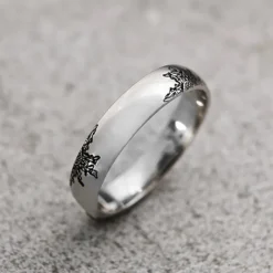 Alianza Plata 5mm y 4 Personalizable*Eguzkilore Discount