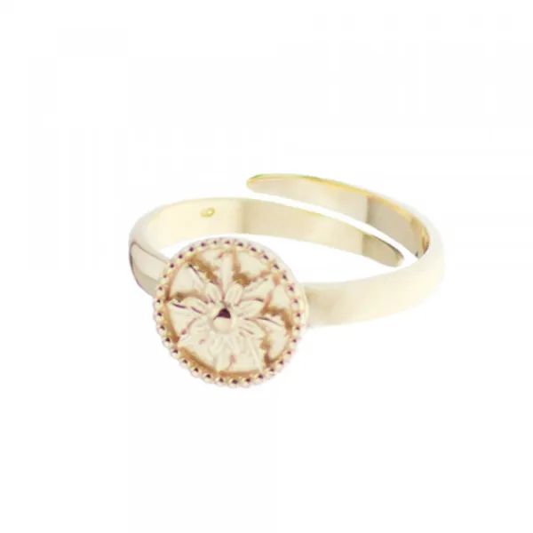 Anillo Anuk Plata Dorada Ajustable*Eguzkilore Discount
