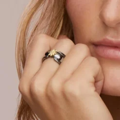 Anillo Bayona Rutenio y Dorado*Eguzkilore New