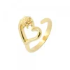 Anillo Bihotza de Plata Dorada*Eguzkilore Outlet