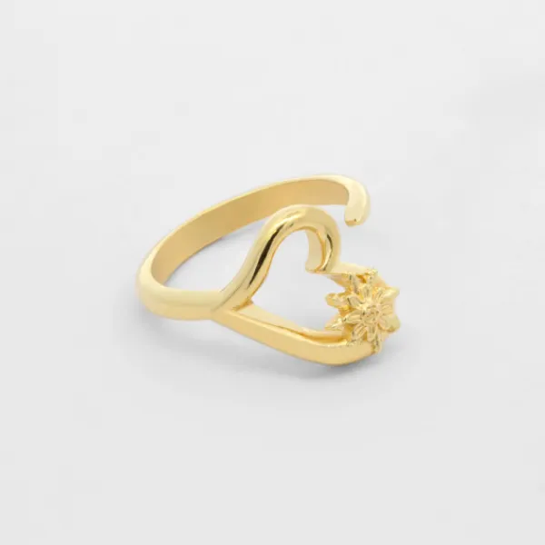 Anillo Bihotza de Plata Dorada*Eguzkilore Outlet