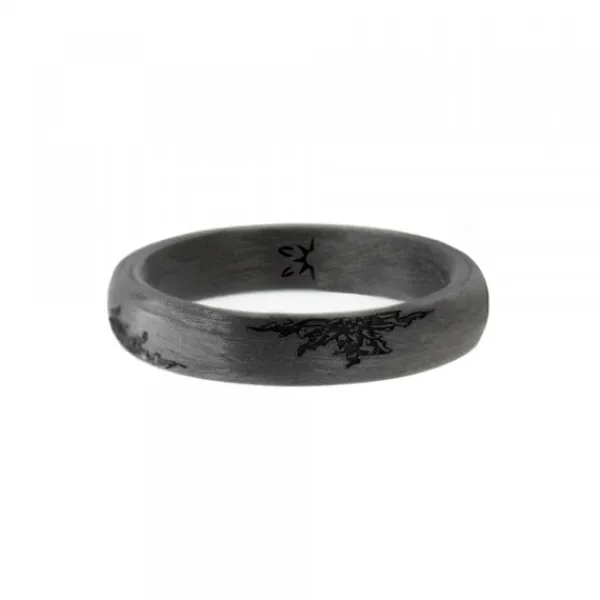 Anillo Carbono Negro con 4 s*Eguzkilore Best