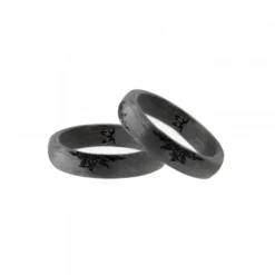 Anillo Carbono Negro con 4 s*Eguzkilore Best