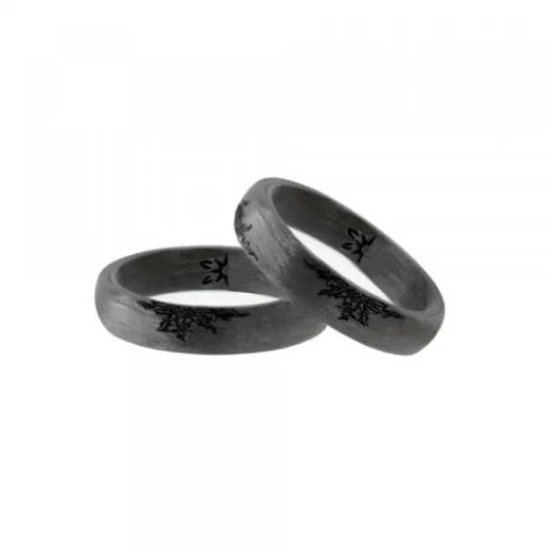 Anillo Carbono Negro con 4 s*Eguzkilore Best
