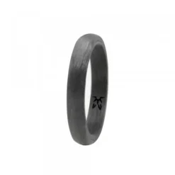 Anillo Carbono Negro Lisa*Eguzkilore Online