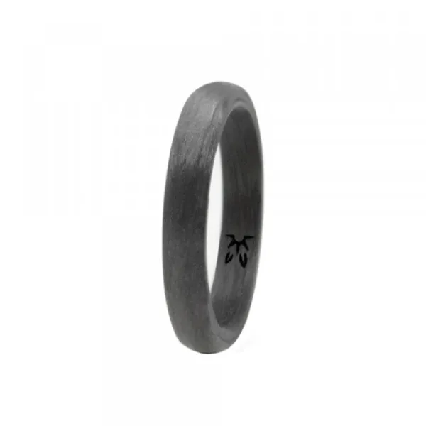 Anillo Carbono Negro Lisa*Eguzkilore Online