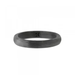 Anillo Carbono Negro Lisa*Eguzkilore Online