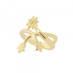 Anillo Colección Izarra Plata Dorada para Mujer*Eguzkilore Online