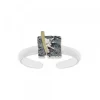 Anillo Cuadrado Flysch Plata y Lámina de Oro*Eguzkilore Clearance