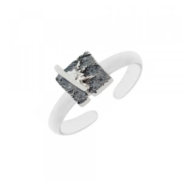 Anillo Cuadrado Flysch Plata*Eguzkilore Sale