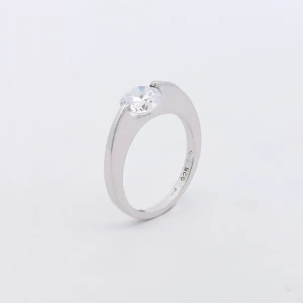 Anillo de Plata con Piedra Blanca*Eguzkilore Online