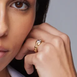 Anillo Donna Plata Dorada Plata*Eguzkilore Sale