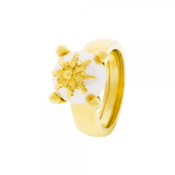 Anillo Plata Dorada con Perla*Eguzkilore Discount