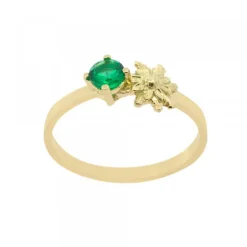 Anillo Enea2 Oro y Esmeralda*Eguzkilore New