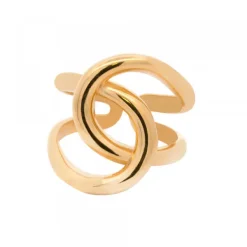 Anillo Hariak Entrelazado Plata Dorada*Eguzkilore