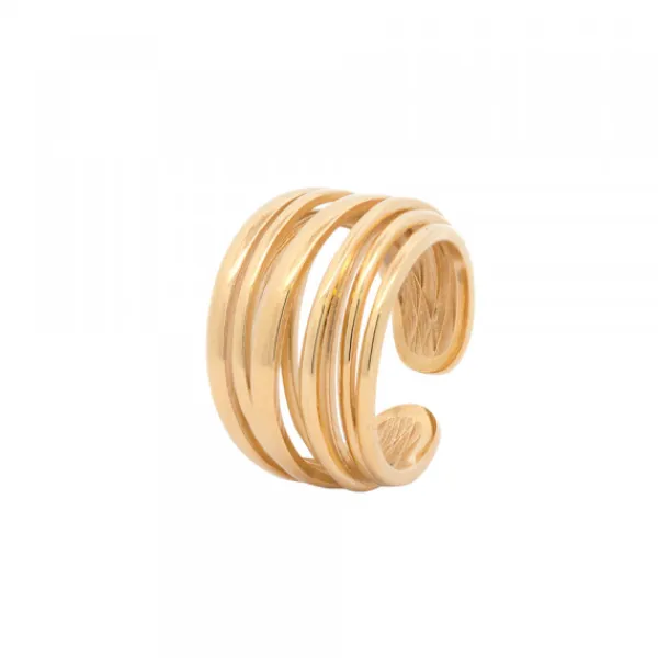 Anillo Hariak Plata Dorada*Eguzkilore Online