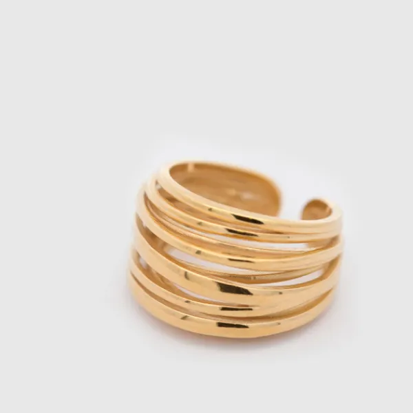 Anillo Hariak Plata Dorada*Eguzkilore Online