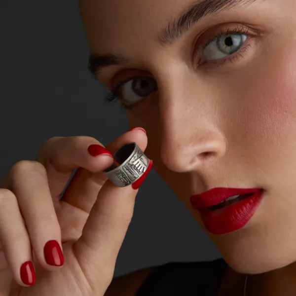 Anillo Irulegi Plata y Lámina de Oro*Eguzkilore New