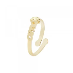 Anillo Letras Ama Plata Dorada*Eguzkilore Best