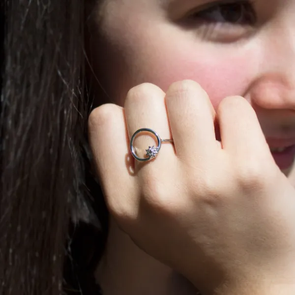 Anillo Luna Llena Plata para Mujer*Eguzkilore Hot