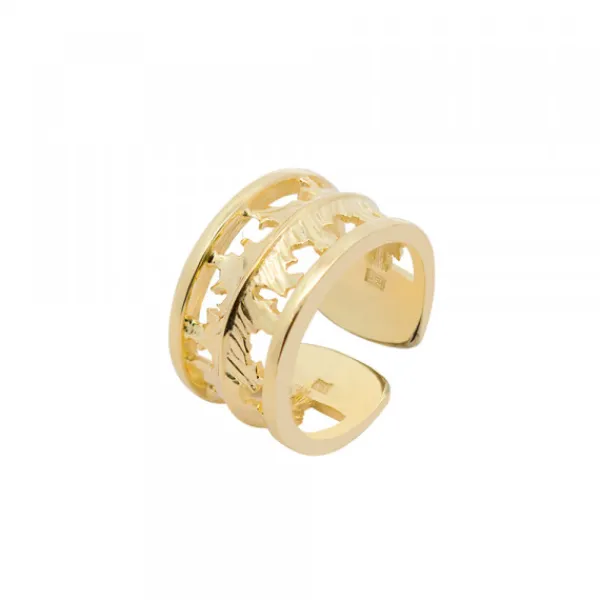 Anillo Mari Plata Dorada Ajustable*Eguzkilore Clearance