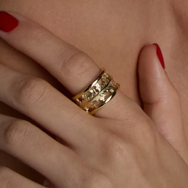 Anillo Mari Plata Dorada Ajustable*Eguzkilore Clearance