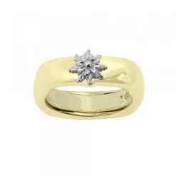 Anillo Olatu Cuadrado Plata Dorada*Eguzkilore Hot