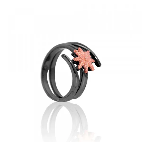 Anillo Tximist de Rutenio y Plata Rosa*Eguzkilore Clearance