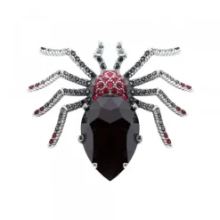 Broche Araña Plata con Cristales*Eguzkilore Discount