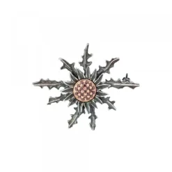 Broche Plata con Circonitas Verdes 38mm*Eguzkilore Sale