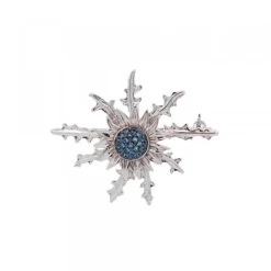 Broche Plata con Circonitas Azules 38mm*Eguzkilore Outlet