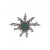 Broche Plata con Circonitas Verdes 38mm*Eguzkilore New