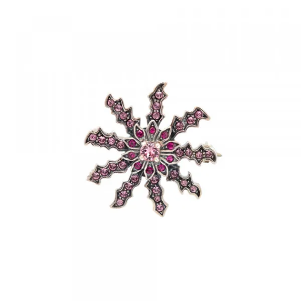 Broche Plata y Cristales Rosas*Eguzkilore Discount