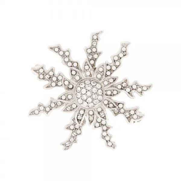 Broche Plata y Cristales Blancos*Eguzkilore Outlet