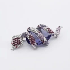 Broche Serpiente Plata y Cristales*Eguzkilore