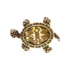 Broche Tortuga Plata y Cristales Marrones*Eguzkilore Sale