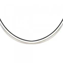 Cable de Acero Bicolor Negro y Plata*Eguzkilore Outlet