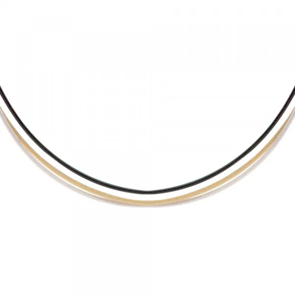 Cable de Acero Tricolor Negro, Plata y Dorado*Eguzkilore Hot