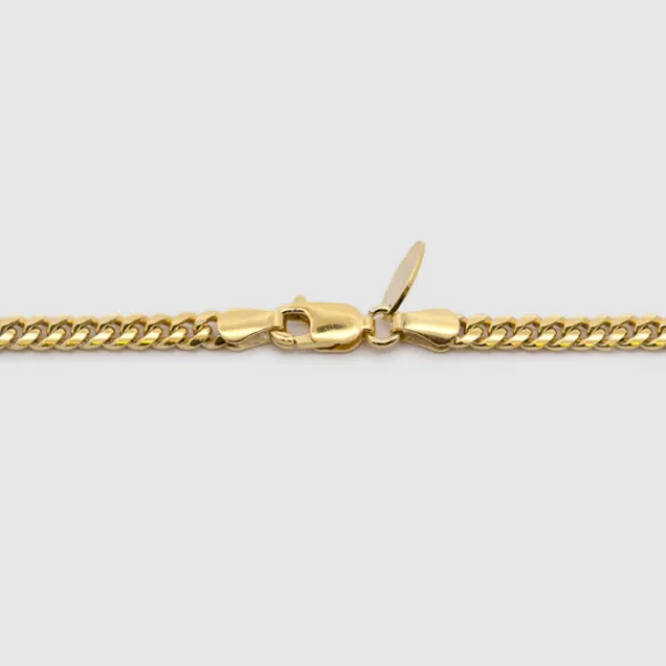 Cadena Cubana de Plata Dorada 5mm*Eguzkilore Outlet