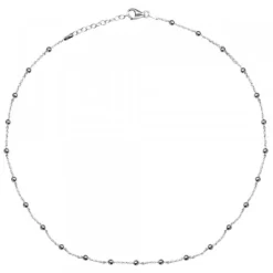 Cadena Forza de Plata 0.40 con Bolitas*Eguzkilore Outlet