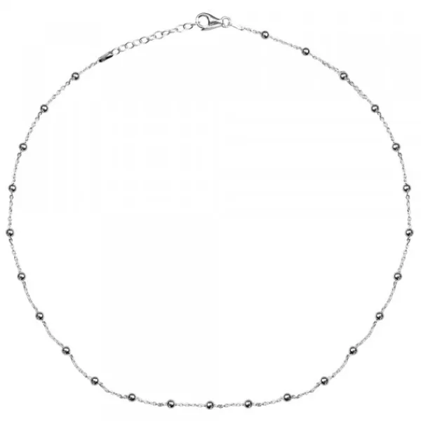 Cadena Forza de Plata 0.40 con Bolitas*Eguzkilore Outlet