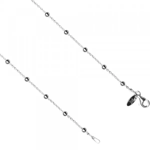 Cadena Forza de Plata 0.40 con Bolitas*Eguzkilore Outlet