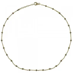 Cadena Forza de Plata Dorada 0.40 con Bolitas*Eguzkilore Discount
