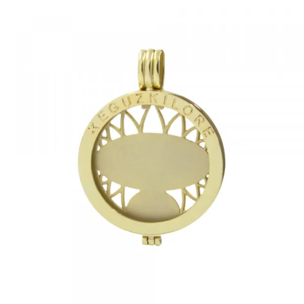 Cerco L de Plata Dorada Personalizable*Eguzkilore Outlet