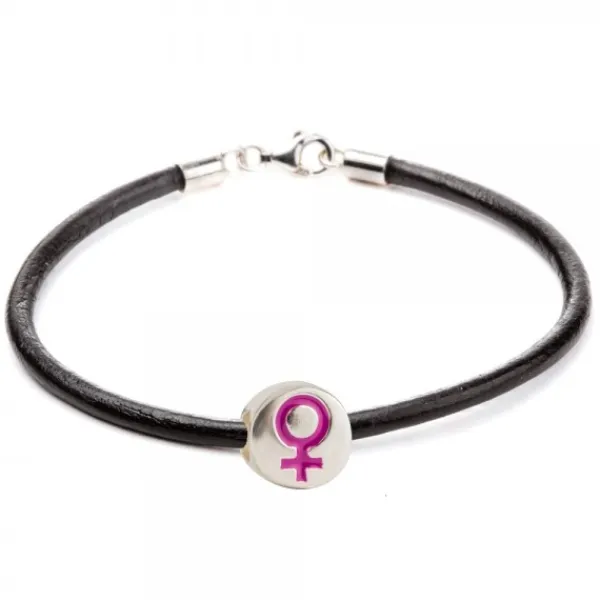 Charm Símbolo Mujer Plata y Esmalte Morado*Eguzkilore Online