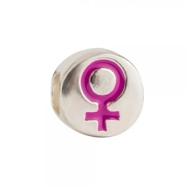 Charm Símbolo Mujer Plata y Esmalte Morado*Eguzkilore Online