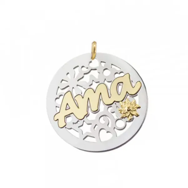 Colgante Ama Calado Plata Bicolor*Eguzkilore Discount