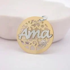 Colgante Ama Calado Plata Dorada Bicolor*Eguzkilore Sale